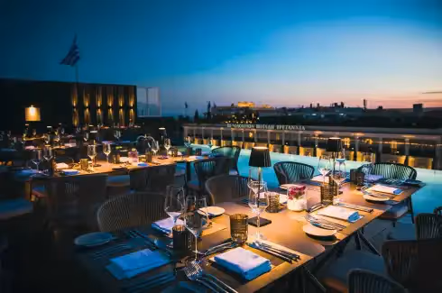 Rooftop Mappemonde Athen